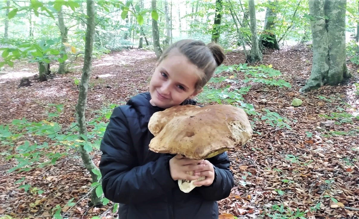 Boyu kadar mantar buldu